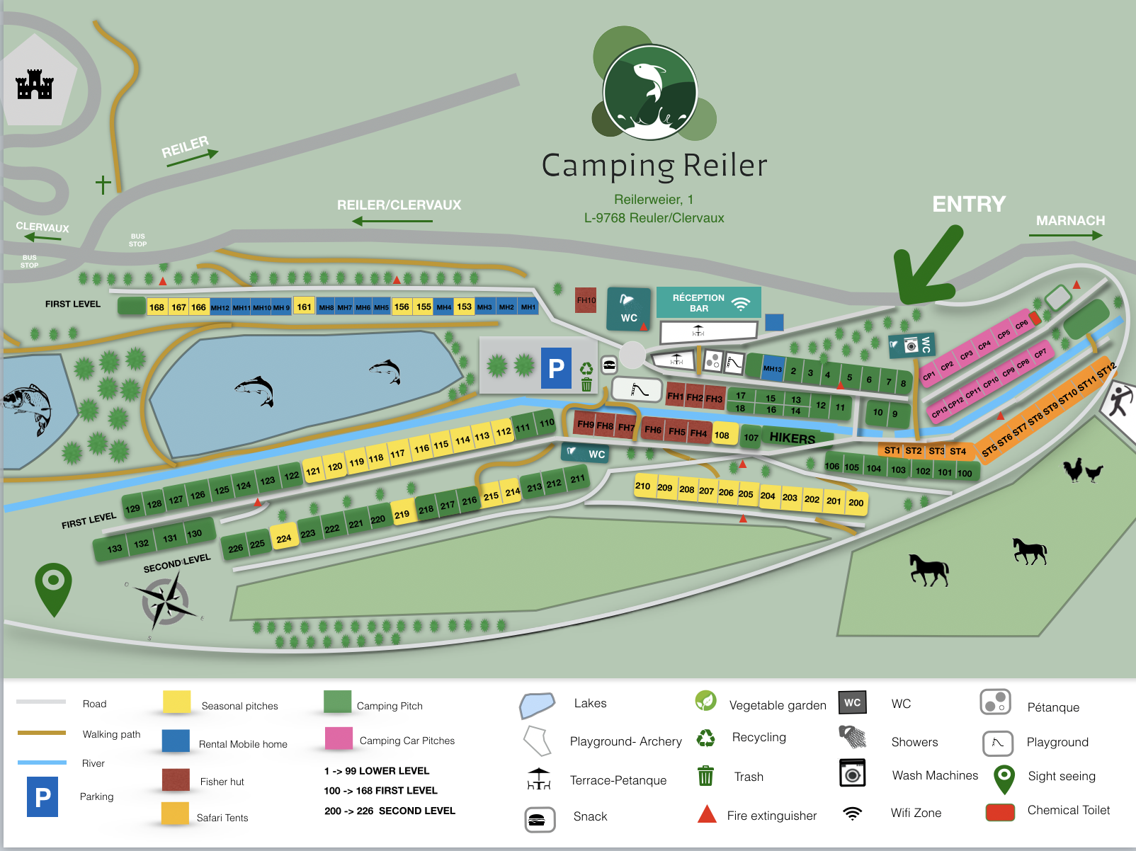 Camping Reiler Site plan